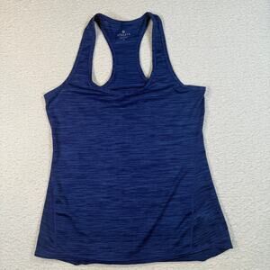ATHLETA Racerback Tank Top, Blue Purple Spacedye Stripe, Size Women's Small